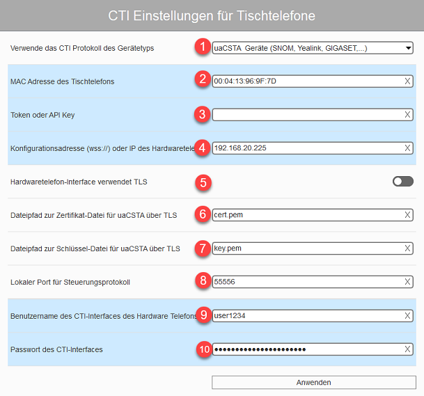 CTI_Einstellungen_allg